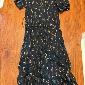 H&M Black Floral Maxi Dress